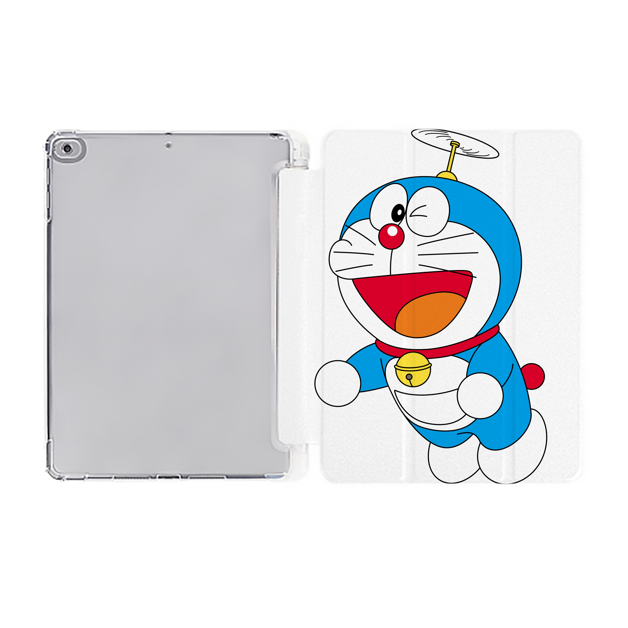 （画像用） ドラえもん Doraemon IPad ケース ペン収納付き 三つ折りスタンド PUレザー×シリコン 対応機種9.5/10.5/10.9インチ